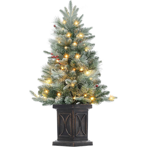 3ft Pre-Lit Artificial Christmas Tree with 78 LED Lights