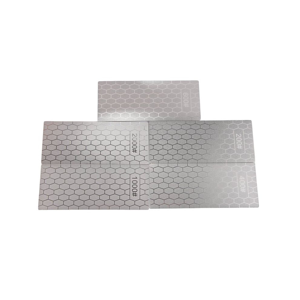 Diamond Sharpening Stones, 5Pcs Diamond Sharpening Plates With Honeycomb Surface Plate 200/400/600/1000/2000 Grit 4712339002117