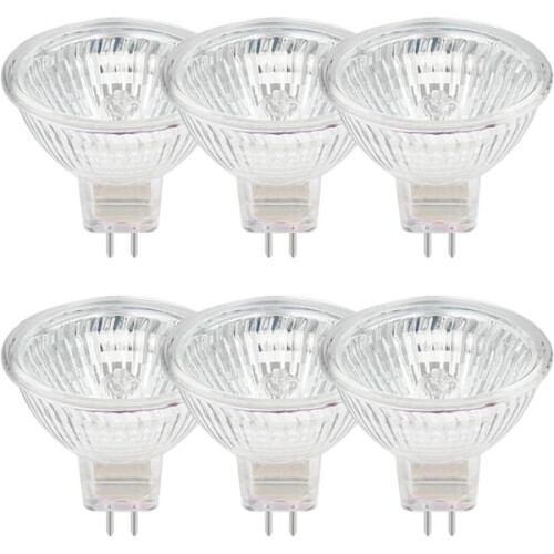 Λαμπτήρες αλογόνου MR16 GU5.3 20W12V Θερμό λευκό, συσκευασία των 6