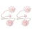 Embrasses de rideaux à fausses fleurs, 2-Section B rose clair 1