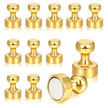 Magnet rotund auriu cu ac – Neodim – 4 buc.