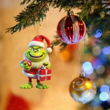 Grinch Christmas acrylic ornament green monster