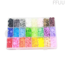 408 sets of 24-color round snap button baby clothes clips, duvet covers, sheets, and resin buttons