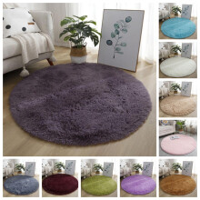 Tapis rond de luxe moelleux Hariumiu pour chambre à coucher, ultra doux, résistant à l'usure et antidérapant.