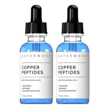 (2pcs) Copper Peptide Facial Hyaluronic Acid Essence Serum Anti-Aging Hydrating For All Skin Types Daily Use