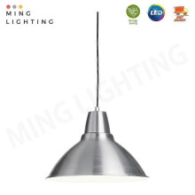 LED pendant light, UFO-shaped, silver, easy to install.