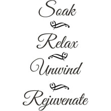 Soak Relax Wall Decals Art Decals Bathroom Bathroom Wallpaper Living Room Bedroom Decor Removable Home Decor Decals --