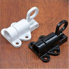 Sliding Gate Lock Spring Loaded Sliding Gate Bolt Sliding Garage Door Lock with Screws for All Types of Interior Door Locks (Black)