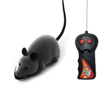 Remote Control Mouse Cat Toy - Rechargeable Interactive Fake Rat Toy for Indoor Cats Dogs, Automatic Moving RC Mouse Toy