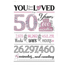 Anniversary Birthday Celebration Card Set High Quality Paper-50