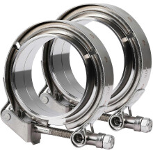 3.0 Inch Quick Release V Band Clamp with Flange Male Female 304 Stainless Steel 2PCS