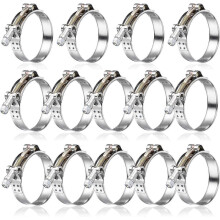 14Pack 1.5" T Bolt Hose Clamps - 304 Stainless Steel Turbo Intake Clamp for Turbo Tubes, Intercooler Pipes, Heavy Duty Radiator Hose Clamps Adjustable