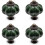 4pcs Grass Green Pumpkin Vintage Ceramic Cabinet Knobs, Vintage Drawer Pulls and 1