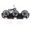 3-Kopf-USB-Auto-Ventilator 44,35  8,5  18,5 cm mit Telefonhalter 3