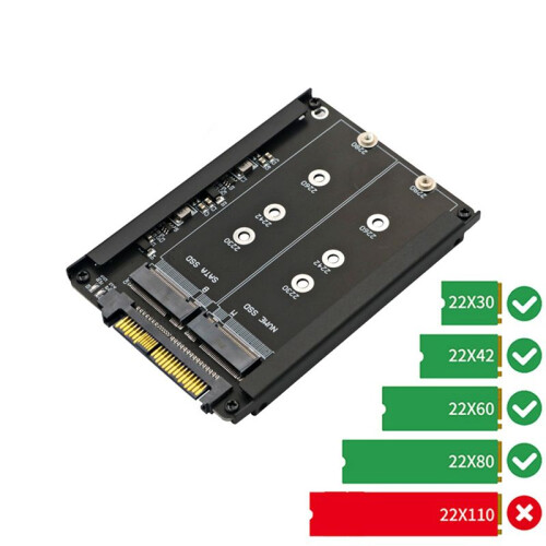 2X SSD NVME M.2 2 em 1 e SSD Chave B/B&M para SFF-8639 U.2 com Suporte de Estrutura - Retenha SSD MSATA Como Unidade  de 7 mm e 2,5 Polegadas 2