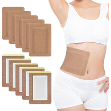12Pcs Castor Oil Pack Wrap, Organic Cotton Castor Oil Patches Disposable, Self-Adhesive Caster Oil Wrap Pads, Portable Anti Leakage No Wash Caster O