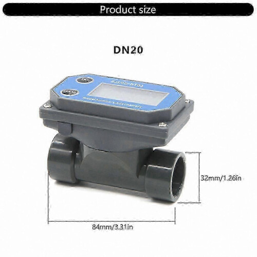 (DN20) Digital LCD Flow Meter for Accurate Water Management, DN15-DN80 2