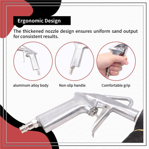 Pneumatic Sandblasting Tool Kit Sand Blasting Machine Set Versatile Sandblaster Handheld Polishing Machine Rust Remover 2