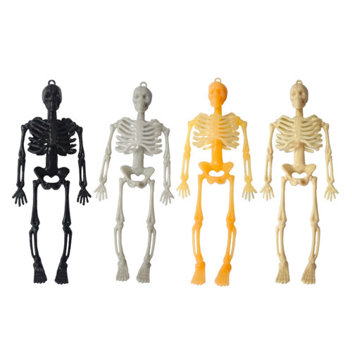 Packung mit 10 kleinen Halloween-Skeletten mit-Weiß 1