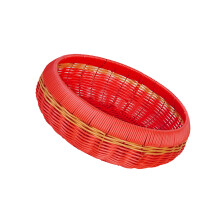 Plastic Handwoven Bread Basket Fruit Storage Container For-28x9