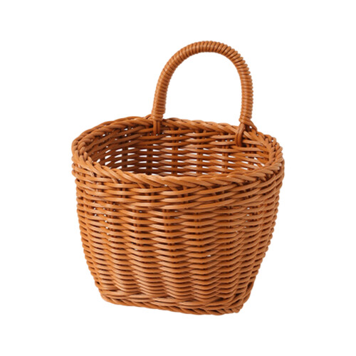 Multipurpose Wall Mounted Basket With Imitation Rattan Look-C