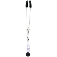 Beaded Clit Clamp with Tweezer Tip, Purple