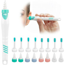 Q Grips Ear Wax Removal Tool 2025 Spiral Ear Wax Removal Kit Reusable and Washable Q-Grips Ear Wax Remover Soft Silicone Ear Cl