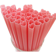 The best 100pcs Heart Shaped Pink Straws Disposable Drinking Cute Straw Individually Wrapped Pink Plastic Straw Galentines Day, Cocktail, Birthday Pa