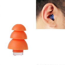 (Orange) Anti-Noise Sleep Earplugs Silicone Soundproof Earplugs Industrial Noise Cancelling Silent Earplugs(White)