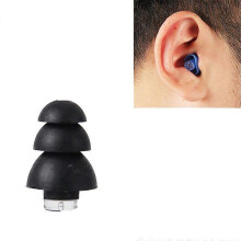 (Black) Anti-Noise Sleep Earplugs Silicone Soundproof Earplugs Industrial Noise Cancelling Silent Earplugs(White)