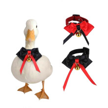 2-Pack Call Duck Collar Set with Bell - Adjustable Bowtie for Small Pets Chicken Hen Roster Goose- Perfect Poultry Costume Accessory for Halloween Chr