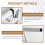 Microwave Shelf 3-Tier Extendable Worktop Shelves with 6 Hooks, Kitchen Shelf, Spice Rack White 2