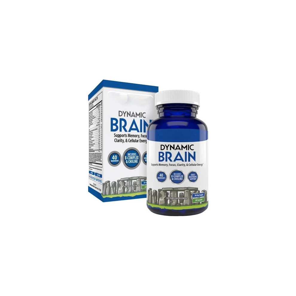 (5 bottles) Dynamic Brain Supplement â Focus, Memory & Clarity Support, 60 Capsules