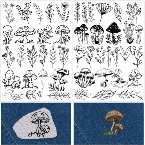 Pilz-Stickmuster, wasserlösliche Transferfolien 2