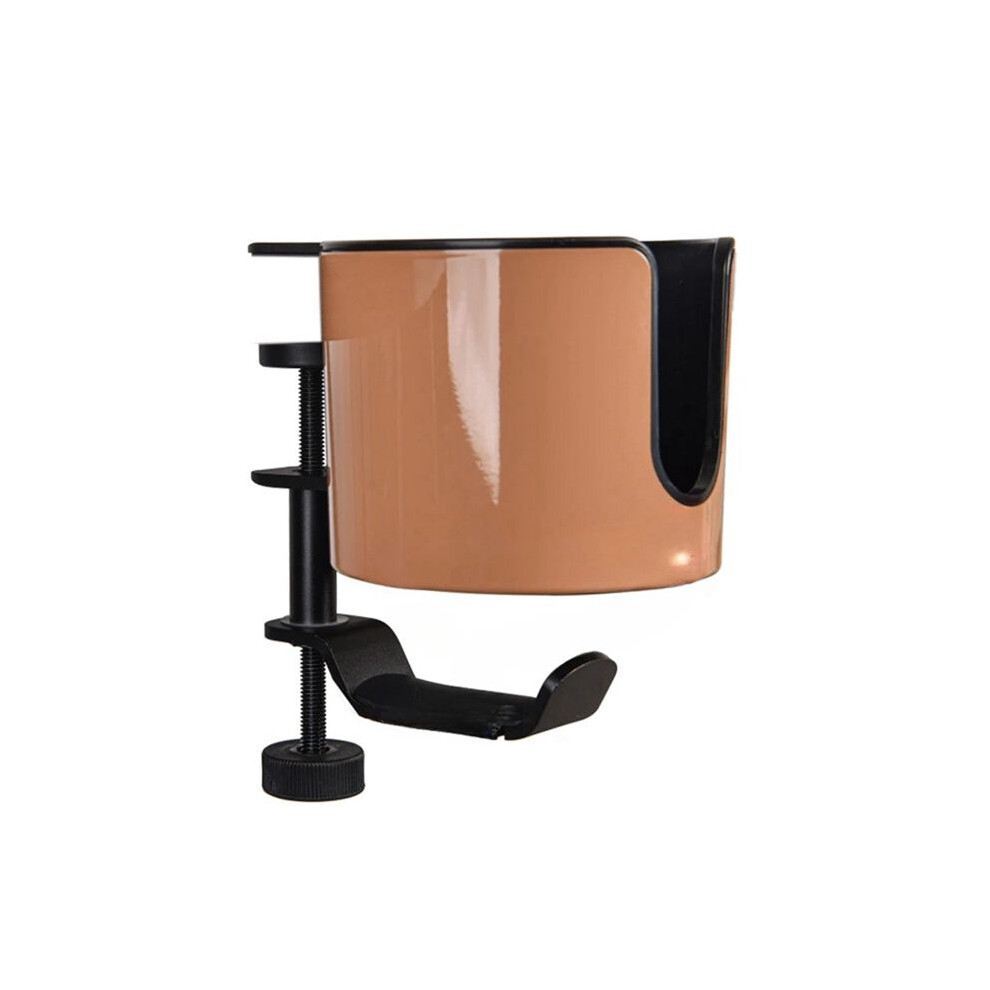 Desk Cup Holder 2 in 1 Desk Cup Holder with Headphone Hanger 360-Degree Rotation Adjustable Arm Clamp Headset Hook