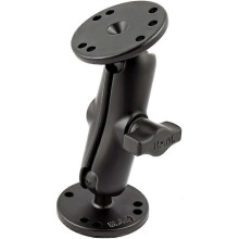 Universal Double Ball Mount with Two Round Plates RAM-B-101U with Medium Arm for Drill-down Mounting