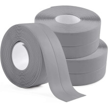 Rolls Waterproof Sealing Strip, PVC Self-Adhesive Caulking Tape for Kitchen, Bathroom, Toilet, Bathtub (Gray)