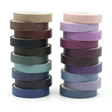 20 Rolls Washi Tape Set, Washi Tape Colorful Masking Tape 3 meters long and 7.5mm Wide,bullet log decoration, card making, scrapbook, planner, DIY pa