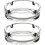 Set of 2 Round Glass Ashtrays for Inside or Outside 1
