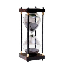 Large hourglass, hourglass timer, 30 minutes, vintage wooden hourglass (black)