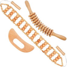 3PCS Wood Therapy Massage Tools, Lymphatic Drainage & Body Sculpting Wooden Massager, Maderoterapia Anti-Cellulite Tool for Deep Tissue Massage, Pain