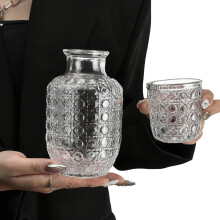 Sophisticated Embossed Glass Barwares Set Feature Easy-gem.