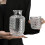 Sophisticated Embossed Glass Barwares Set Feature Easy-gem. 1