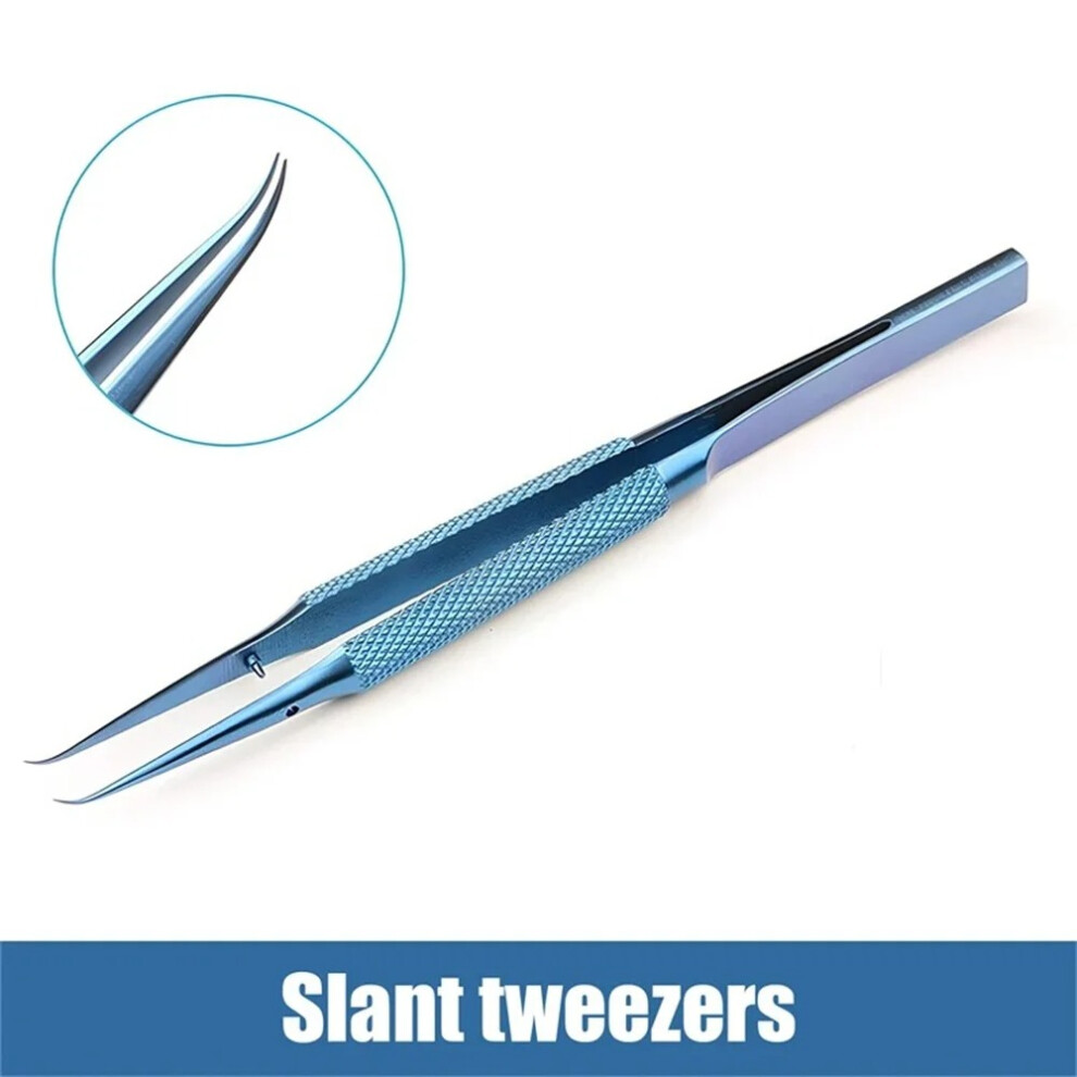 14cm Titanium Alloy Bending Tweezers - Anti-Magnetic Repair Forceps