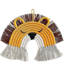 Handwoven Rainbow Lion Deer Wall Hanging Wall Decor Living Room Bedroom Nursery Kids Room Decor