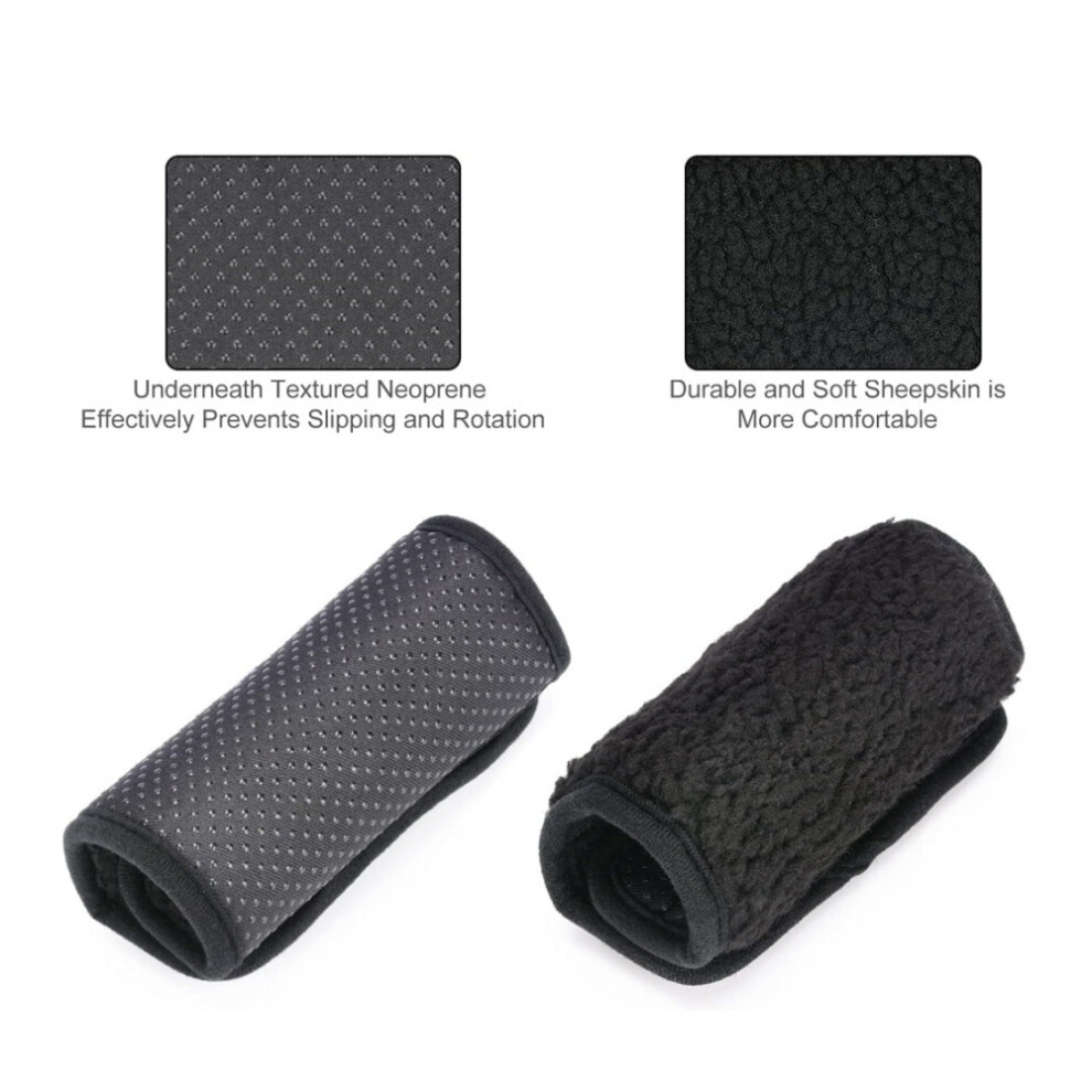 2 Pack Walker Hand Grips Cover for Wheelchair & Rollator, Elderly Grips Cushion, Black Handle Grippers