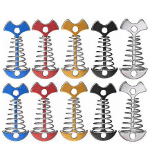 10Pcs Adjustable Plank Floor Spring Anchor Tent Pegs Buckle Outdoor Awning Deck Fixed Nails Camping