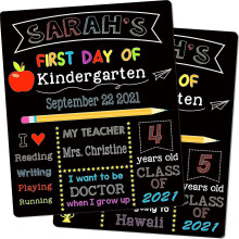 First Day Of School Board,25 X 30cm Double Sided Back To School Sign,reusable 1st Day Of Preschool/ Kindergarten