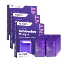 (126pcs) Teeth Whitening Strips 21 Treatments - Safe for Enamel - Non Sensitive Teeth Whitening - Whitening Without Any Harm - Pack of 42