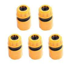 5Pcs Hose Adapter Pipe Connector Fitting ABS 3/4in Quick Connection Set Kit for Garden